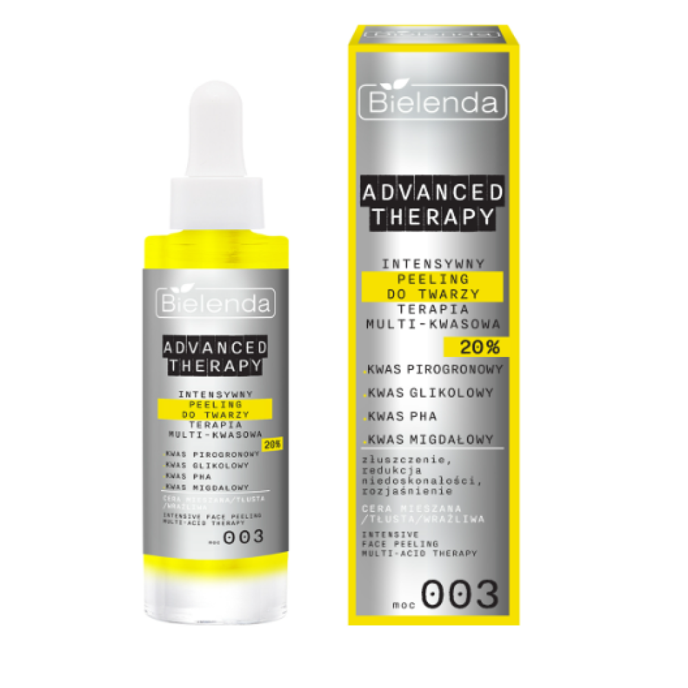 Bielenda Advanced Therapy Intensive Face Peeling Multi-Acid Therapy 003 – intensiivne näokoorija 003, mitmehappelise teraapia 20%, 30 ml (196910)