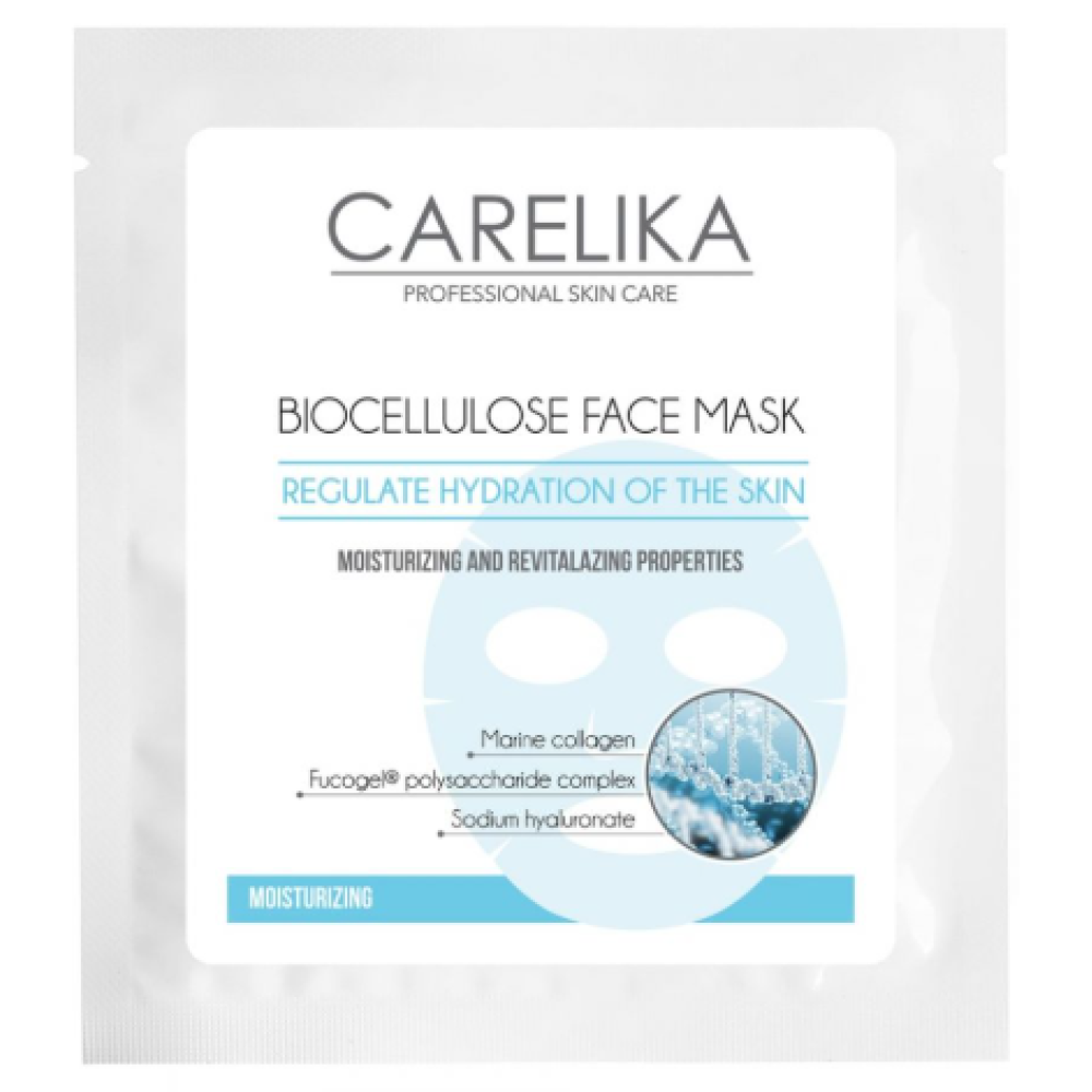 CARELIKA Biotselluloosi näomask – niisutav ja revitaliseeriv biotselluloosmask, 8 ml (1S0031EF002)