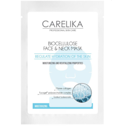 CARELIKA Biotselluloosi näo- ja kaelamask — niisutav ja elustav, 18 ml