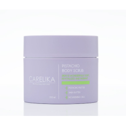 CARELIKA Pistachio Body Scrub – kehakoorija pistatsivõiga ja jahvatatud mandlikoortega, 200 ml