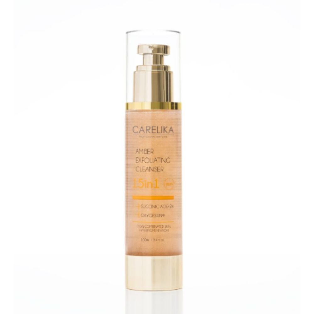 CARELIKA Amber Exfoliating Cleanser 15in1 - Õrn puhastusgeel alantiiniga ja 2% suktsiinhappega, 100 ml (CPAEC100)