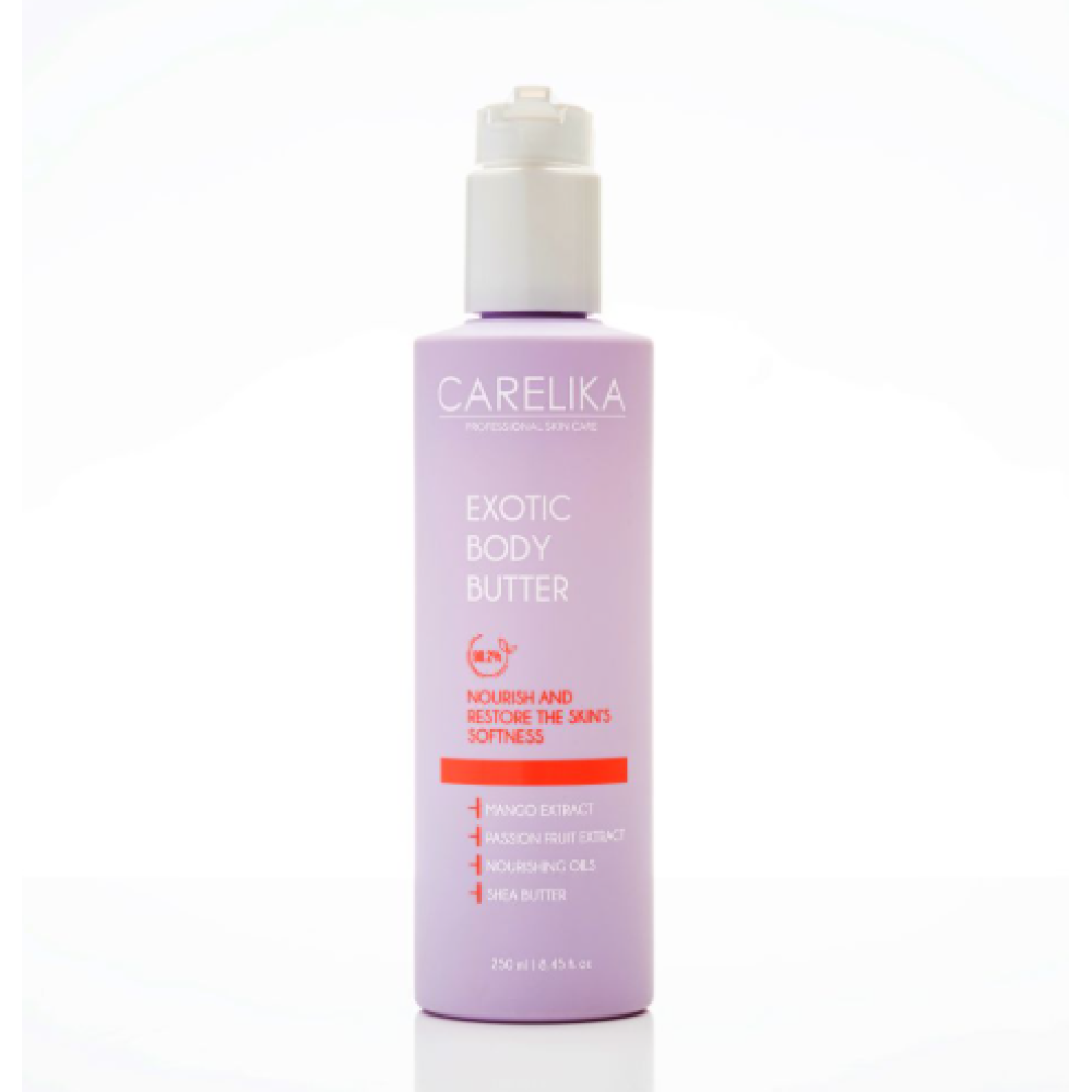 CARELIKA Exotic Body Butter — toitav kehavõi naha pehmendavate omadustega, 250 ml (CPEBB250)
