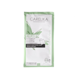 CARELIKA Shaker Prebiotic Creamy Mask Green Clay - Matistav kreemmask prebiootikumidega ja rohelise saviga, 15 g