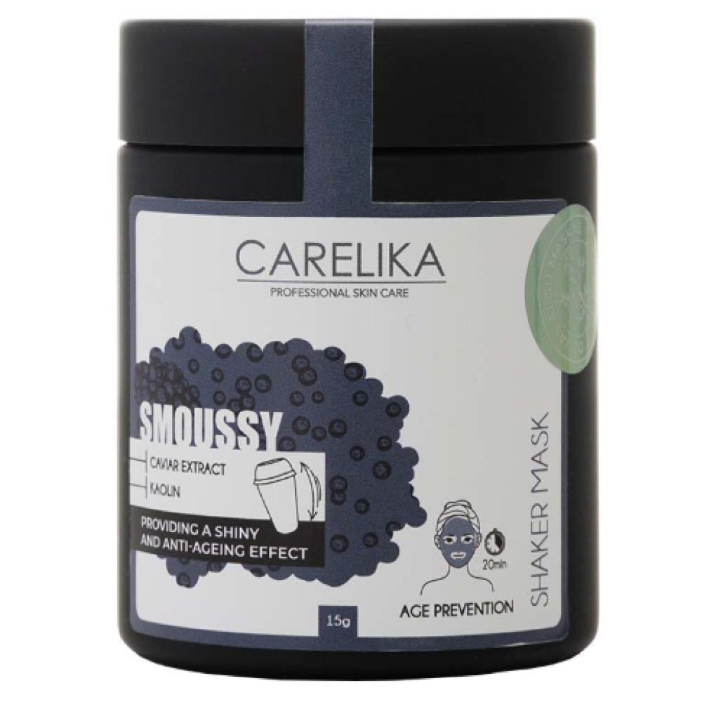 CARELIKA Shaker Smoussy Mask Caviar – säravuse ja vananemisvastane vahtmask kaviariga, 15 g. (CPSMR015J)