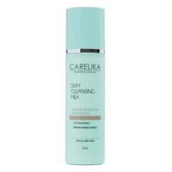 CARELIKA Silky Cleansing Milk — siidine, õrn puhastuspiim puuvilla ekstraktiga, 200 ml