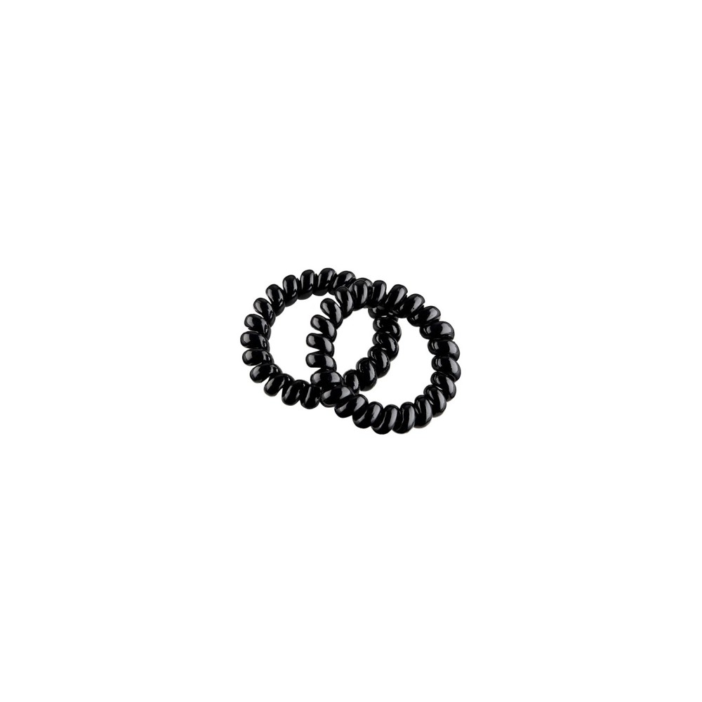 Spiraalsed juuksekummid, suured, mustad, 2 tk (04840/50)