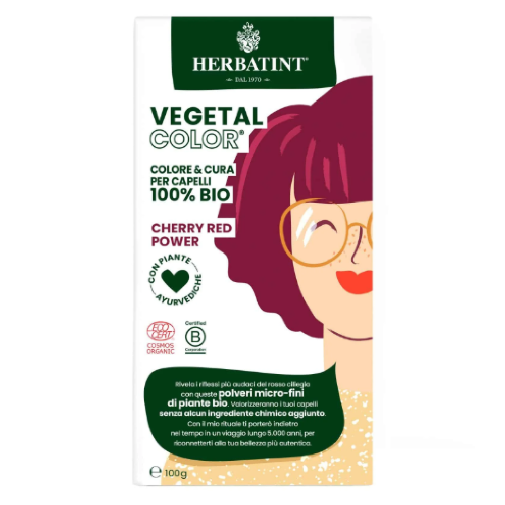 HERBATINT Vegetal Color - Orgaaniline juuksevärv (Cherry Red Power / kirsipunane) (Herb-cherry-red)