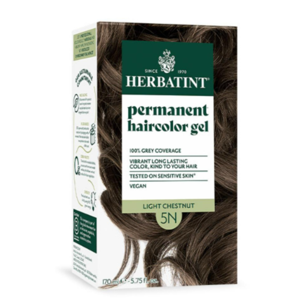 HERBATINT pikaajaline, looduslik taimne geelne juuksevärv - 5N (hele kastan) (Herbatint5N)