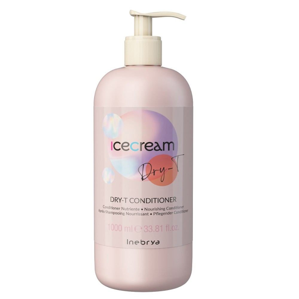 Inebrya Ice Cream Dry-T Conditioner - Palsam kuivadele, sähisevatele ja keemiliselt töödeldud juustele, 1000 ml (132064)