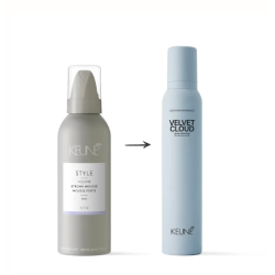 KEUNE Style VELVET CLOUD – tugev volüümiandja vaht, 200 ml