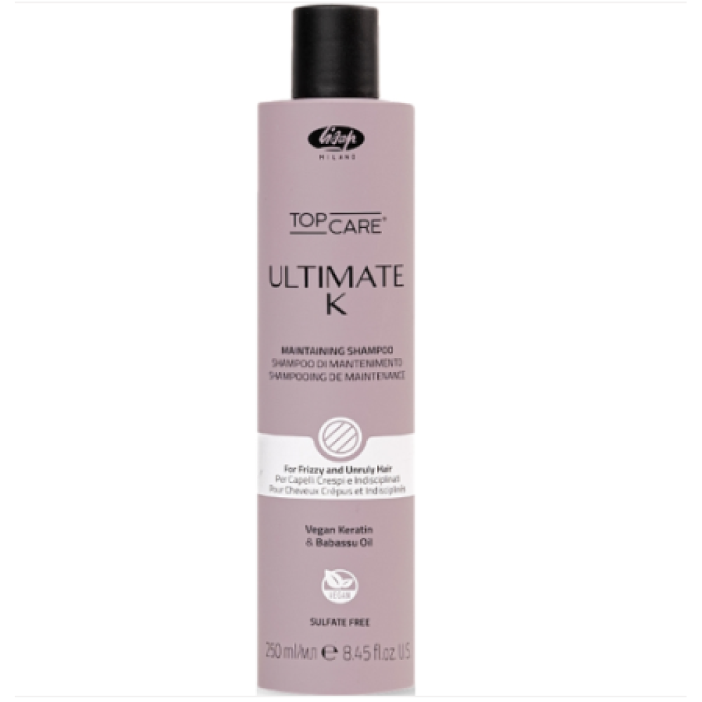 Lisap Milano UltimateK Shampoo - siledust andev keratiinišampoon, 250 ml (101780)