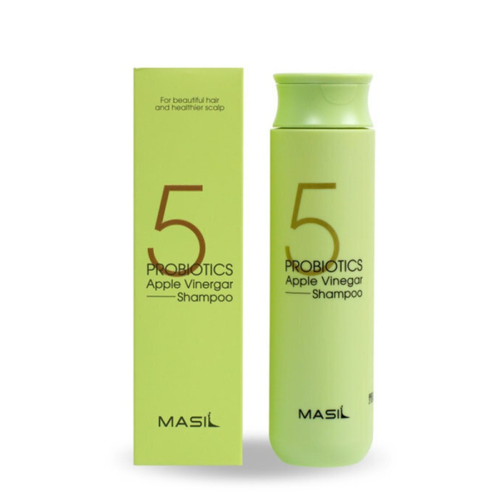 MASIL 5 Probiotics Apple Vinegar Shampoo – õrn, sulfaatideta šampoon õunasiidriäädikaga, 300 ml