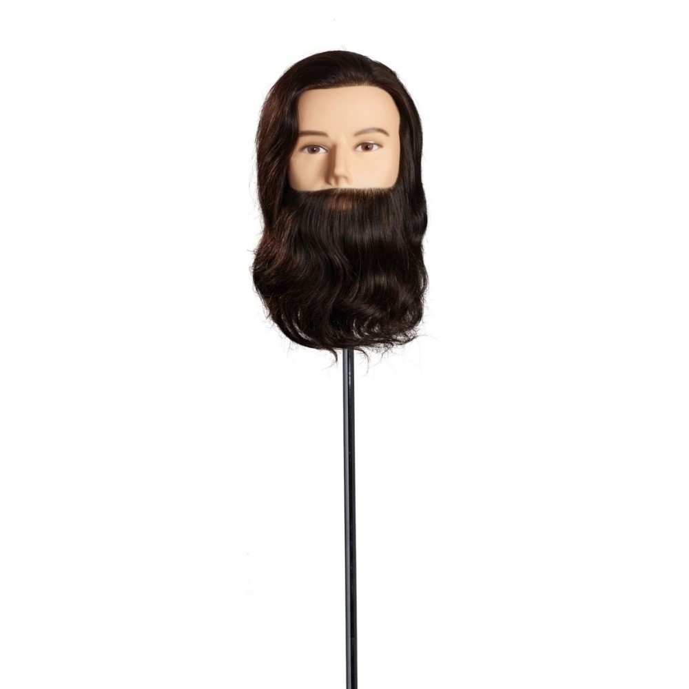 Mannekeeni pea Max naturaalse juuste ja habemega 25 cm