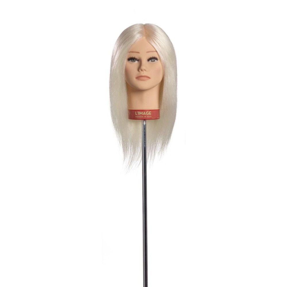 Mannekiini pea Mina naturaalsete jakikarvadega 35 cm (1310WY)