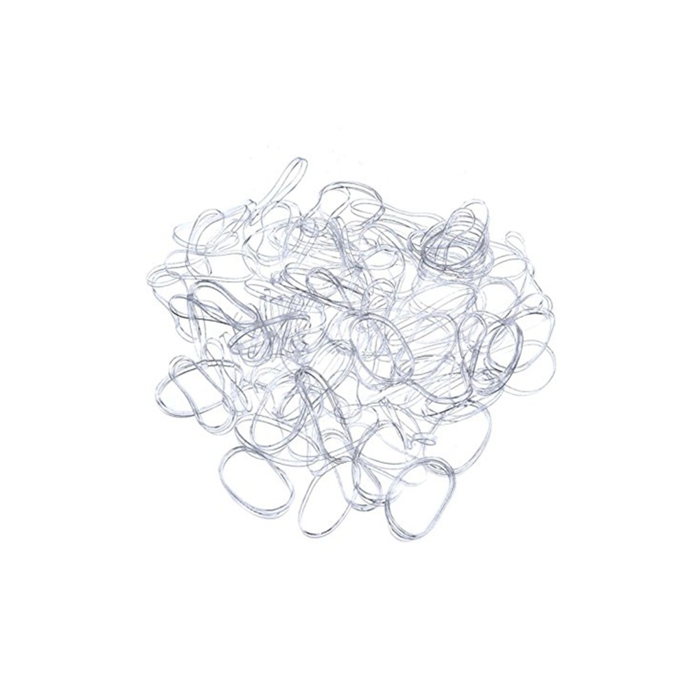 Läbipaistvad elastsed juuksekummid, 50 tk (8177)