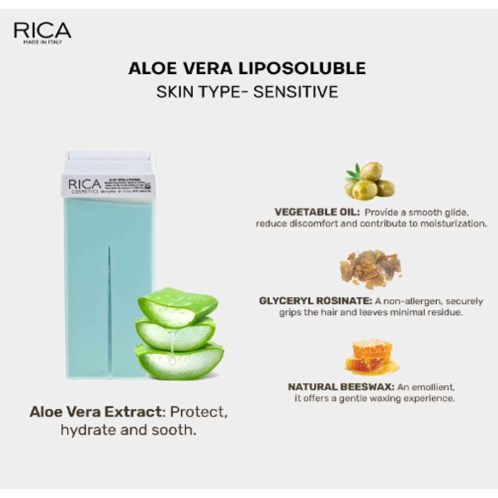 RICA Aloe Vera vaha – aaloeekstraktiga, 100 ml (CRRGDAL)