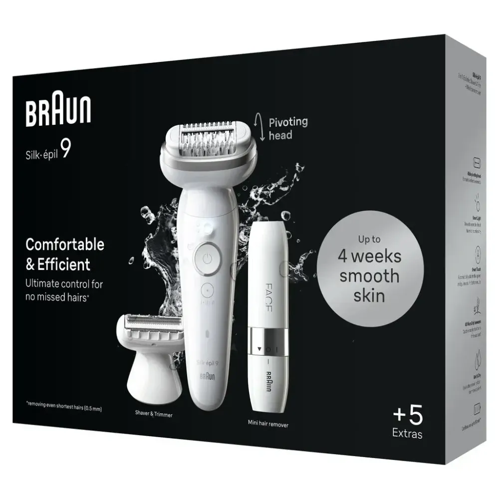 BRAUN Silk Epil 9 epilaator + näo mini-šaver