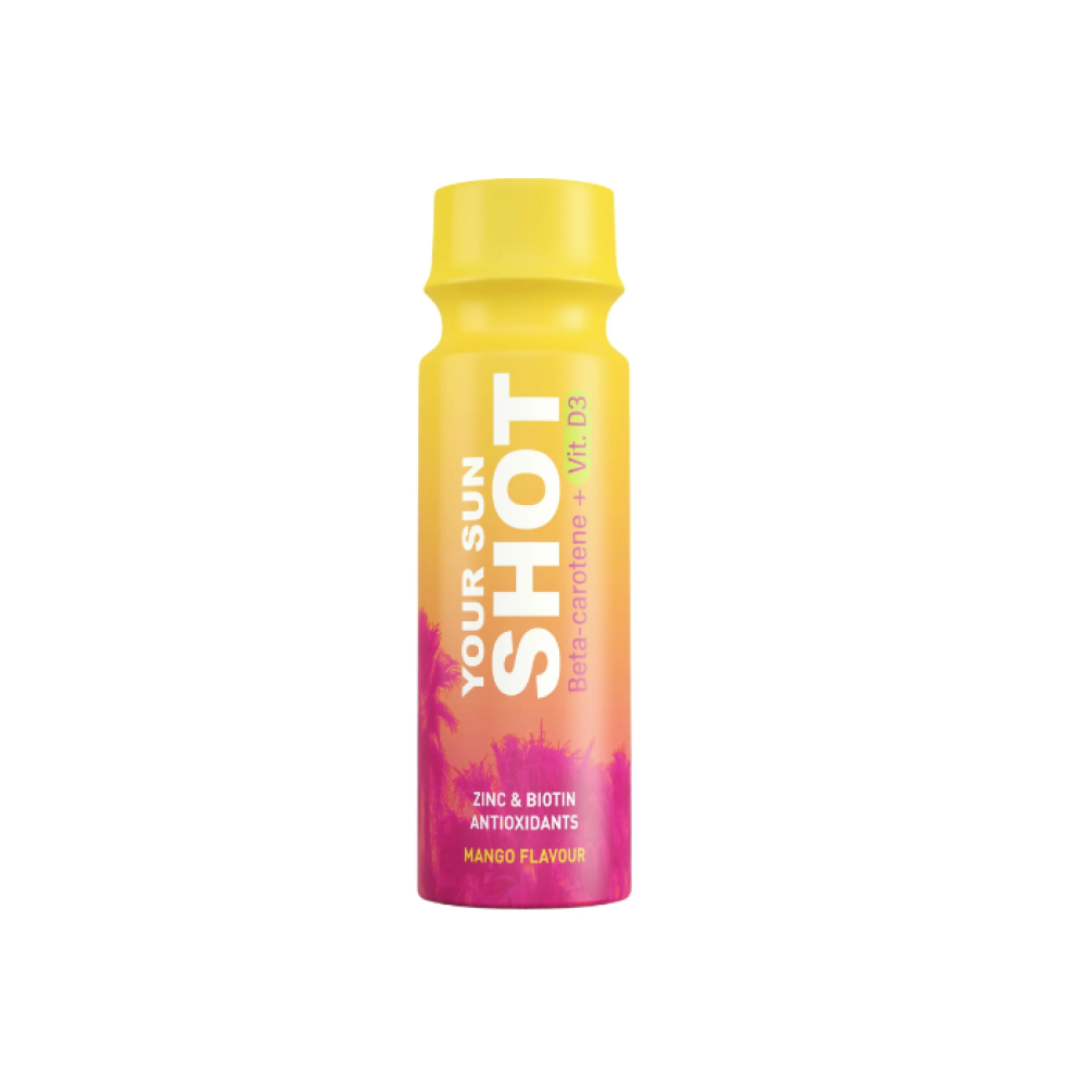 Your Sun Shot Vitamin D3 Mango - karoteenijook D‑vitamiiniga päevituse süvendamiseks, 80 ml (WYSSS0010)