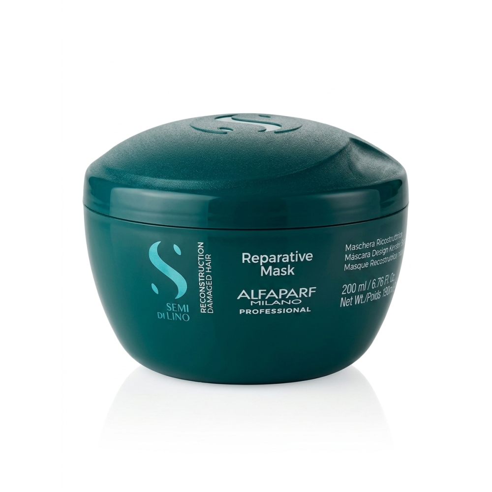 ALFAPARF Milano Semi Di Lino RECONSTRUCTION Mask – taastav juuksemask kahjustatud ja paksudele juustele, 200 ml (PF027566)