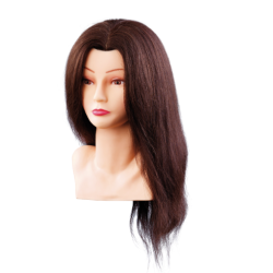 Mannekiini pea/mannekeen Ellen naturaalse juuksega 40 cm