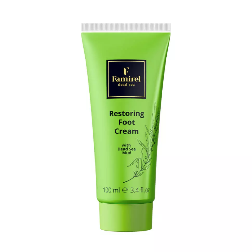 FAMIREL Restoring foot cream with Dead Sea mud, 100ml (7290114085236)