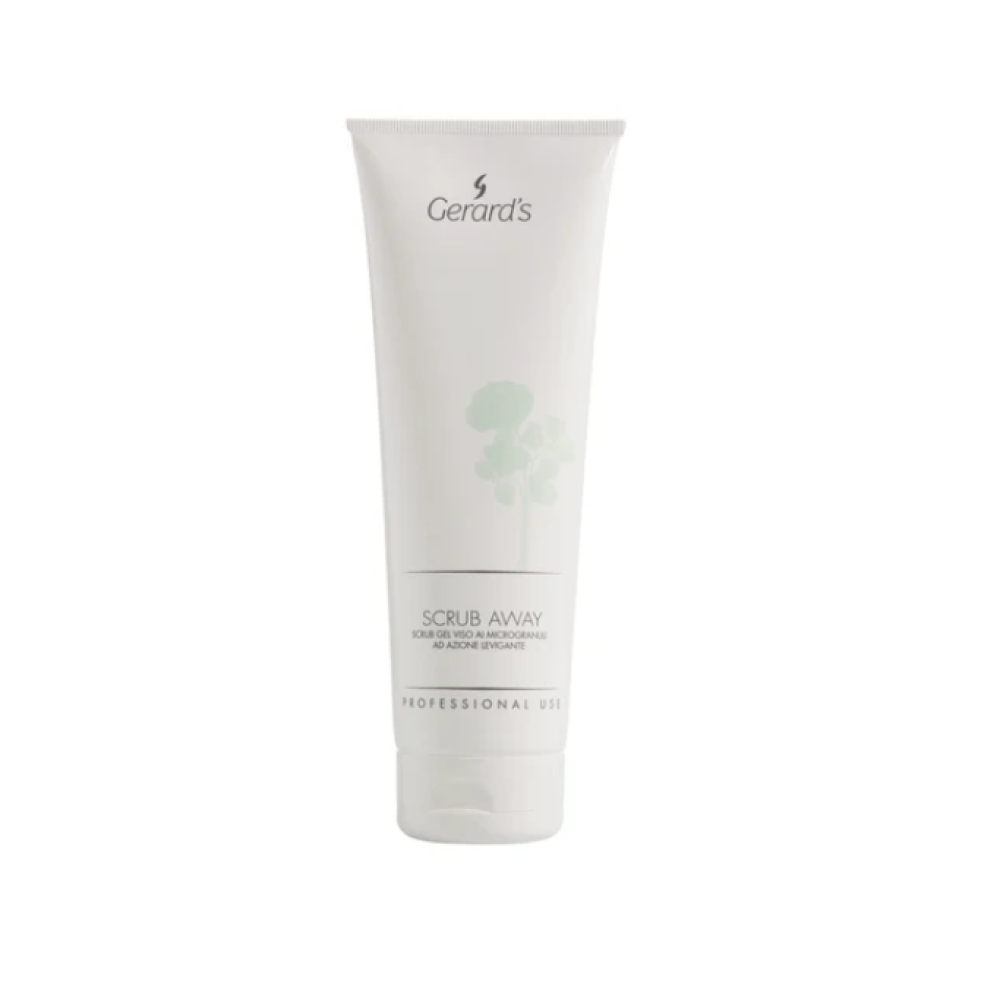 GERARD'S SCRUB AWAY – sileduse andev geelne näokoorija riisi ja bambuse mikrograanulitega, 250 ml (PFAMSH277)