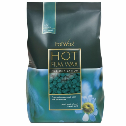 ItalWax Hot Film Wax AZULENE - Läbipaistev filmivaha AZULENE, 1000 g