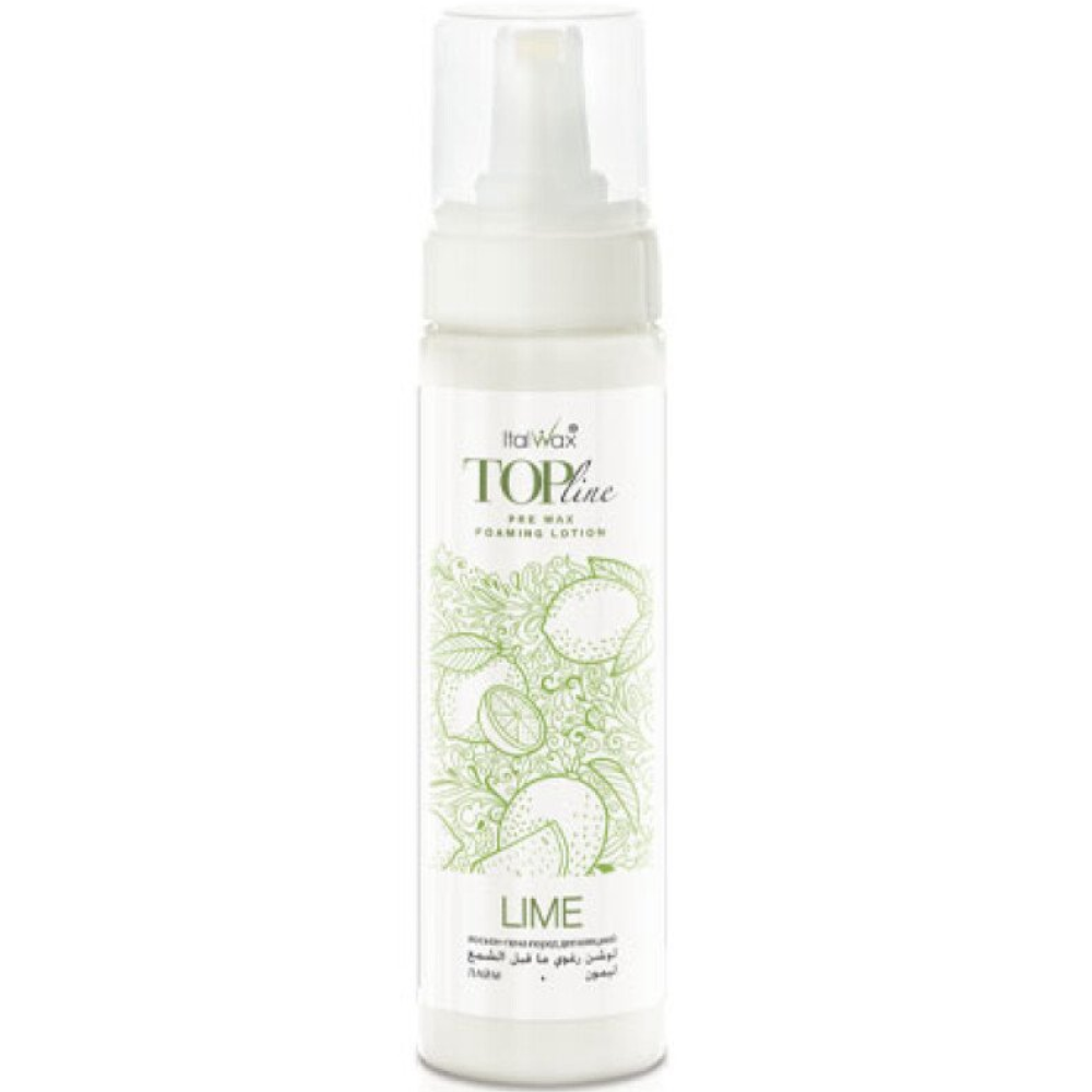 ItalWax Top Line Pre Wax Foaming Lotion LIME - vahavõtuks ettevalmistav vahustuv losjoon laimiga, 200 ml (CPWF200)