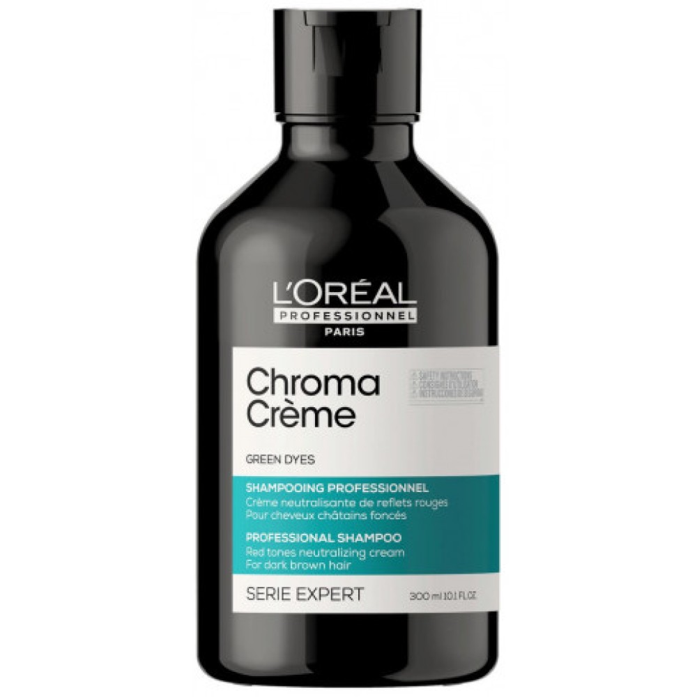 L'Oreal Professionnel Serie Expert Chroma Crème Green Shampoo – šampoon roheliste pigmentidega, 300 ml