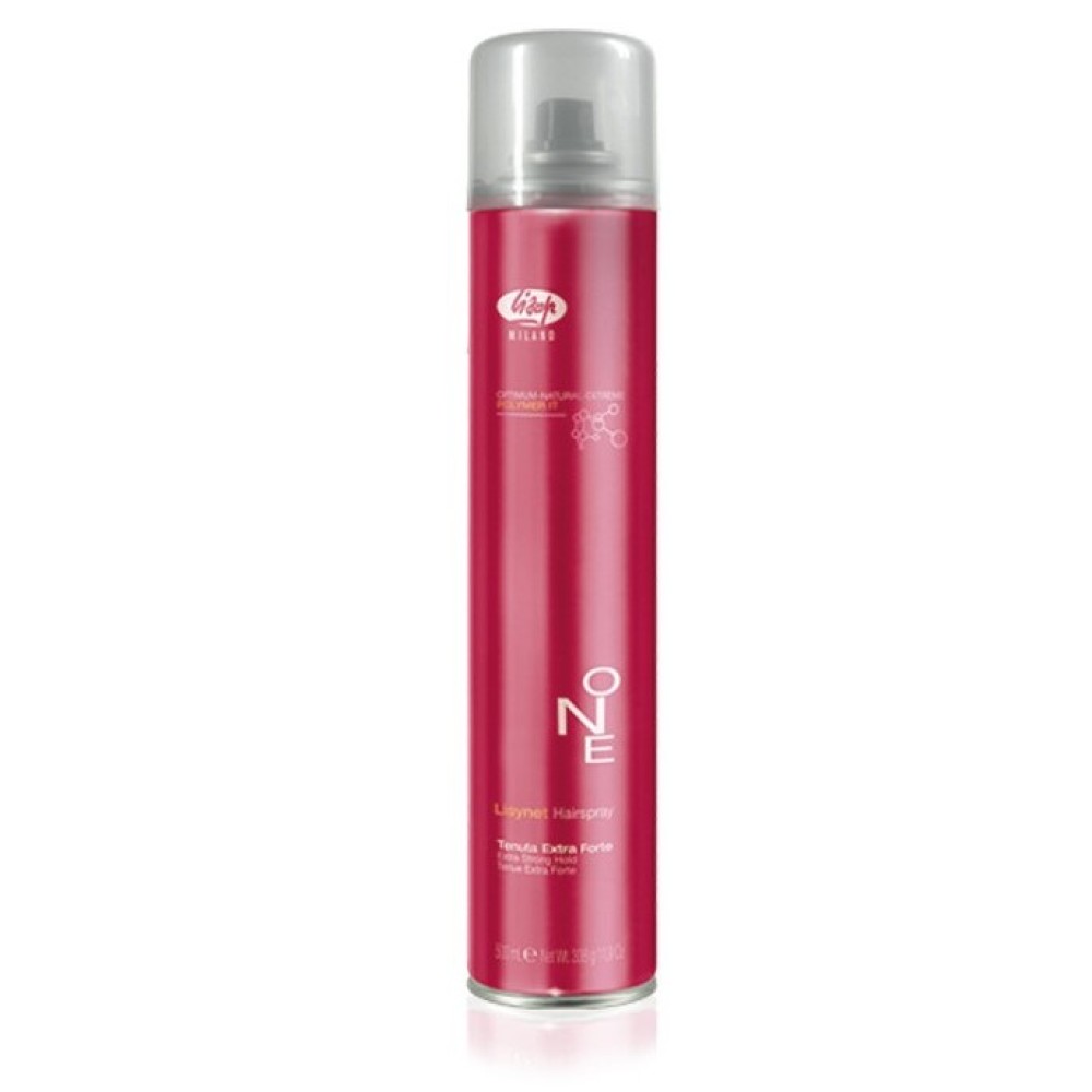 Lisap Milano Lisynet ONE Extra Strong - professionaalne juukselakk väga tugeva hoidvusega, jojobaõliga, 500 ml (404680)