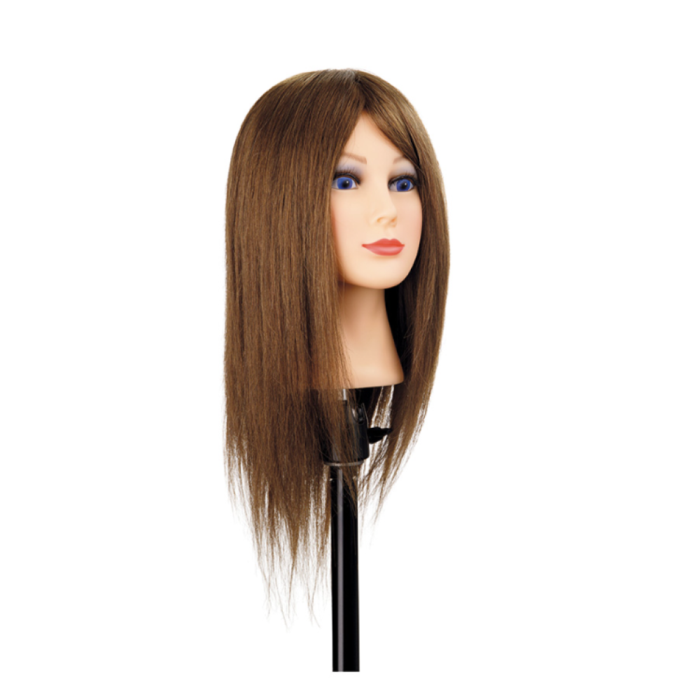 Juuksemannekeen Chiara, pruun — naturaalsed juuksed, 35-40cm (401.803)