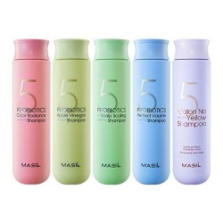 MASIL 5 Probiotics Apple Vinegar Shampoo – õrn, sulfaatideta šampoon õunasiidriäädikaga, 300 ml
