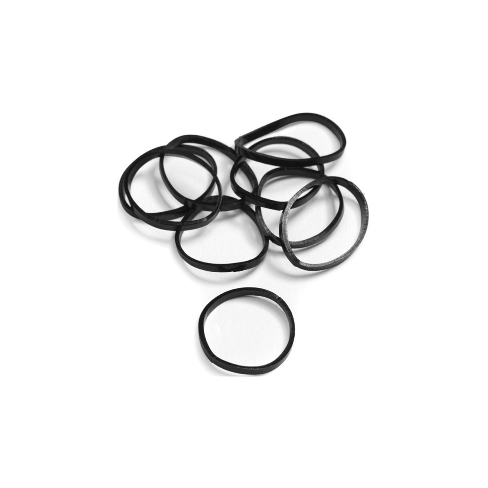 Juuksekummid, elastsed, mustad, 50 tk (8176)