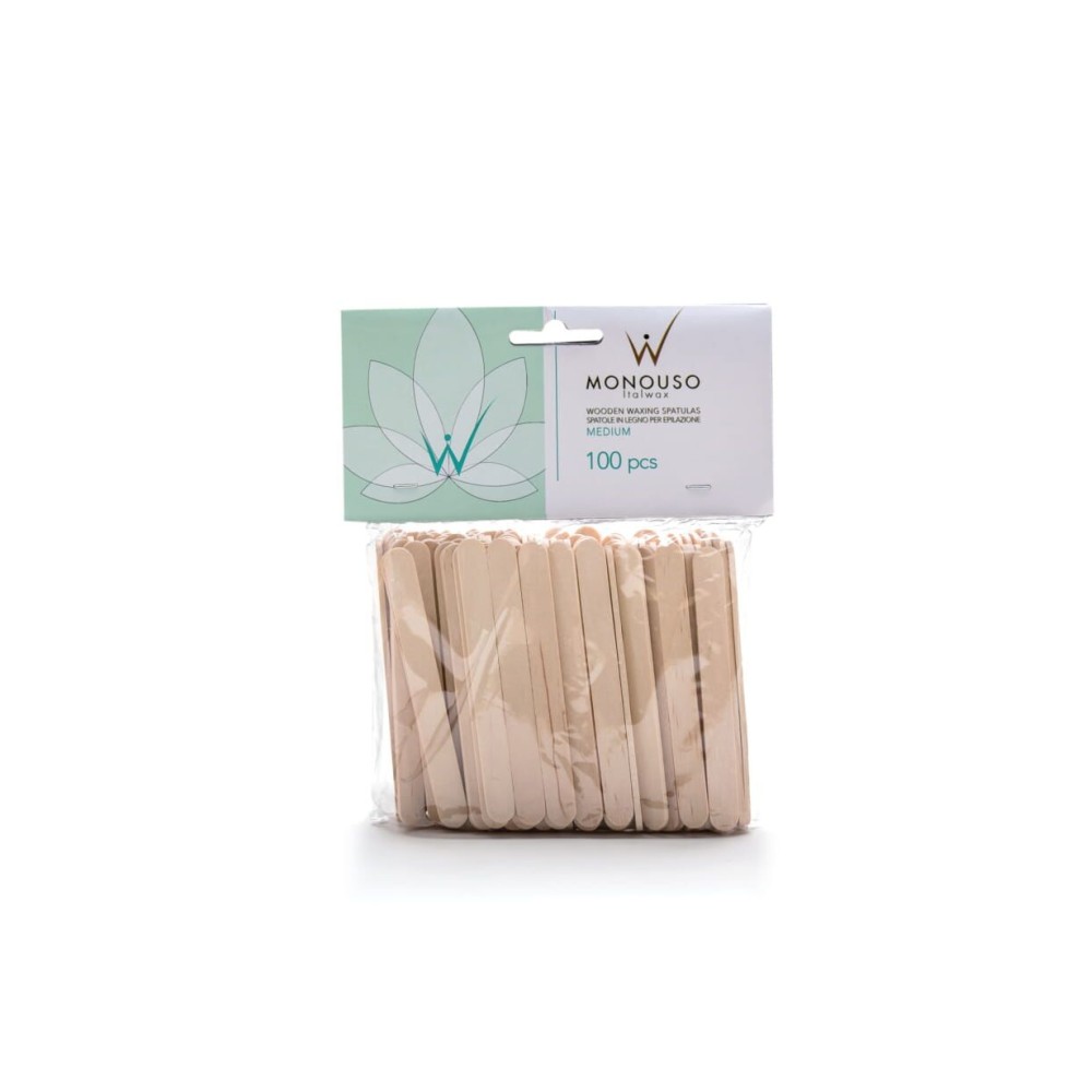 ItalWax puidust spaatlid, keskmised, 100 tk. (D000210)