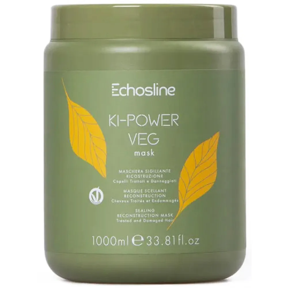 ECHOSLINE KI-POWER VEG Mask – tihendav mask juuste rekonstrueerimiseks, 1000 ml