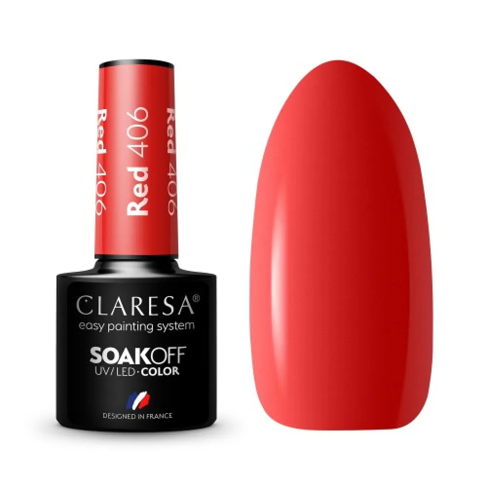 CLARESA RED 406 - geelilaadne lakk, 5 ml