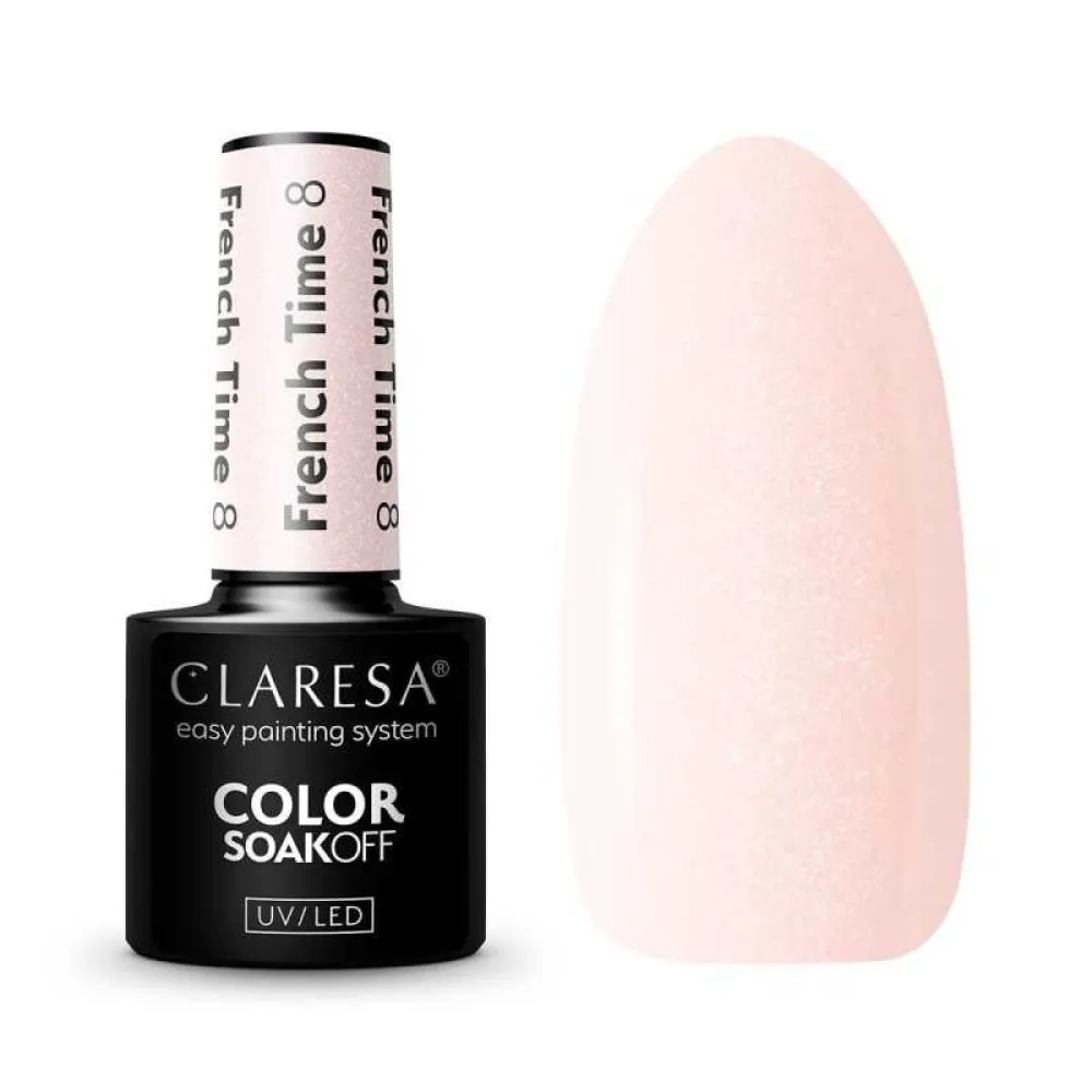 CLARESA French Time 8 - Geelilaadne lakk, 5 ml