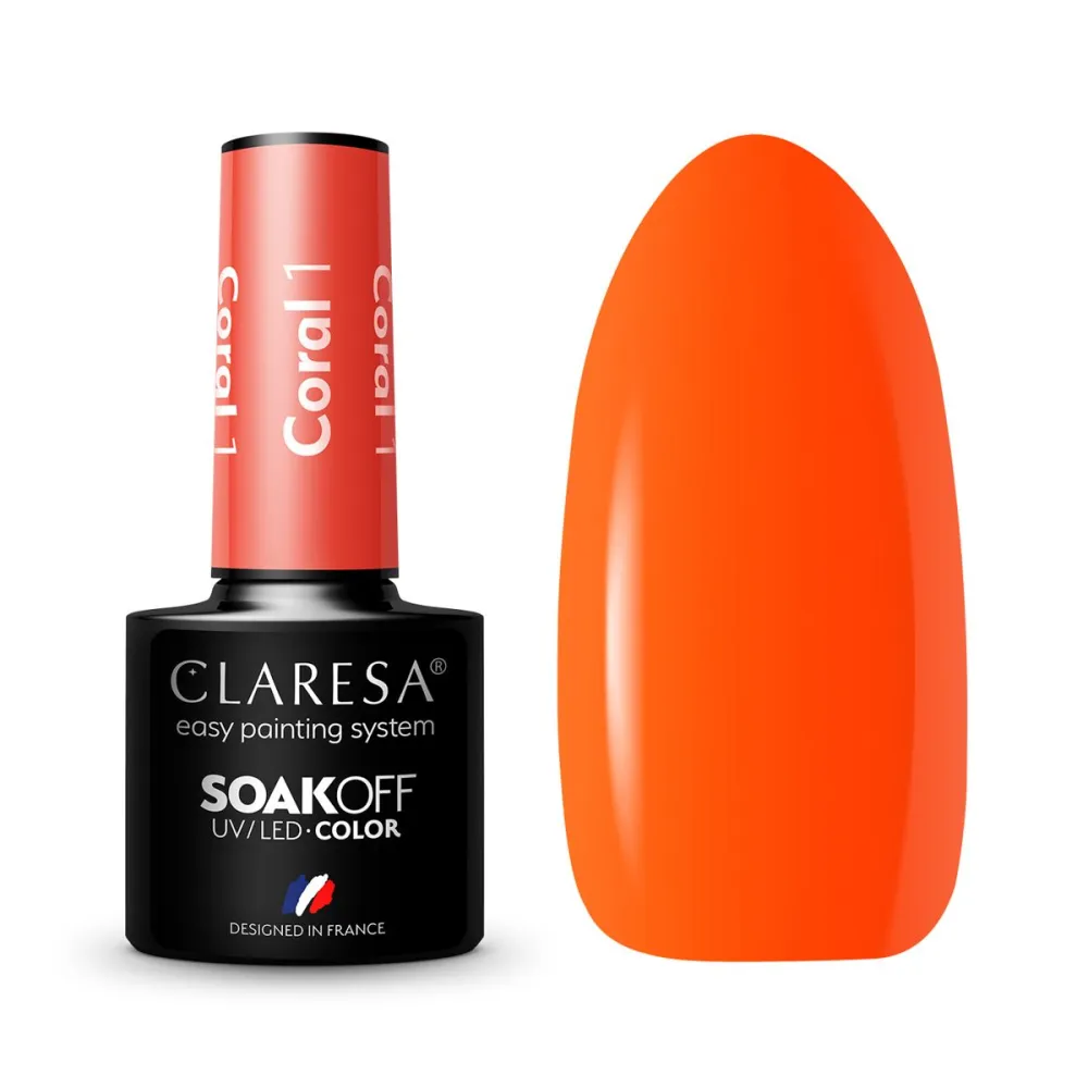 CLARESA Coral 001 - geellakk, 5 ml