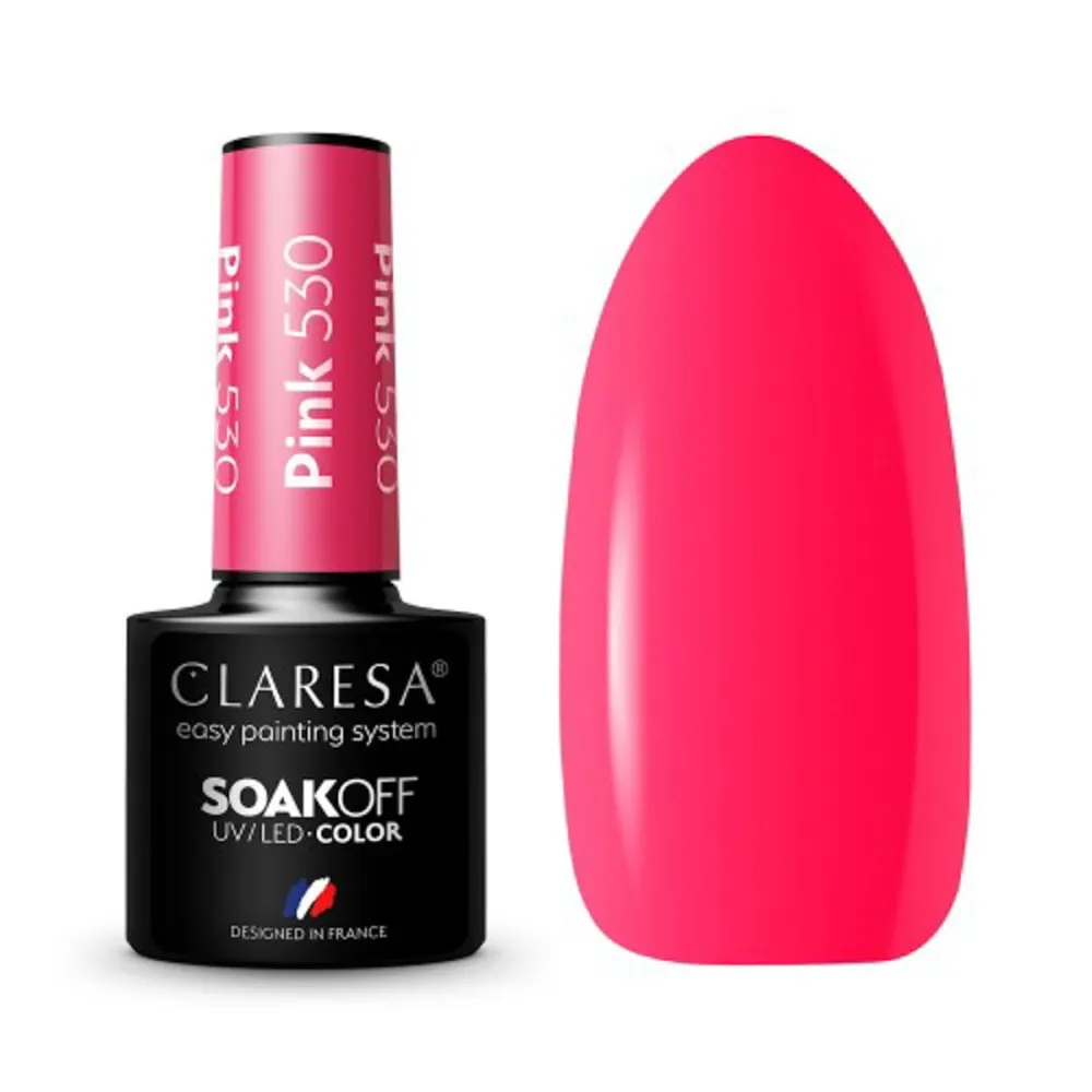 CLARESA PINK 530 - Geelilaadne küünelakk, 5 ml