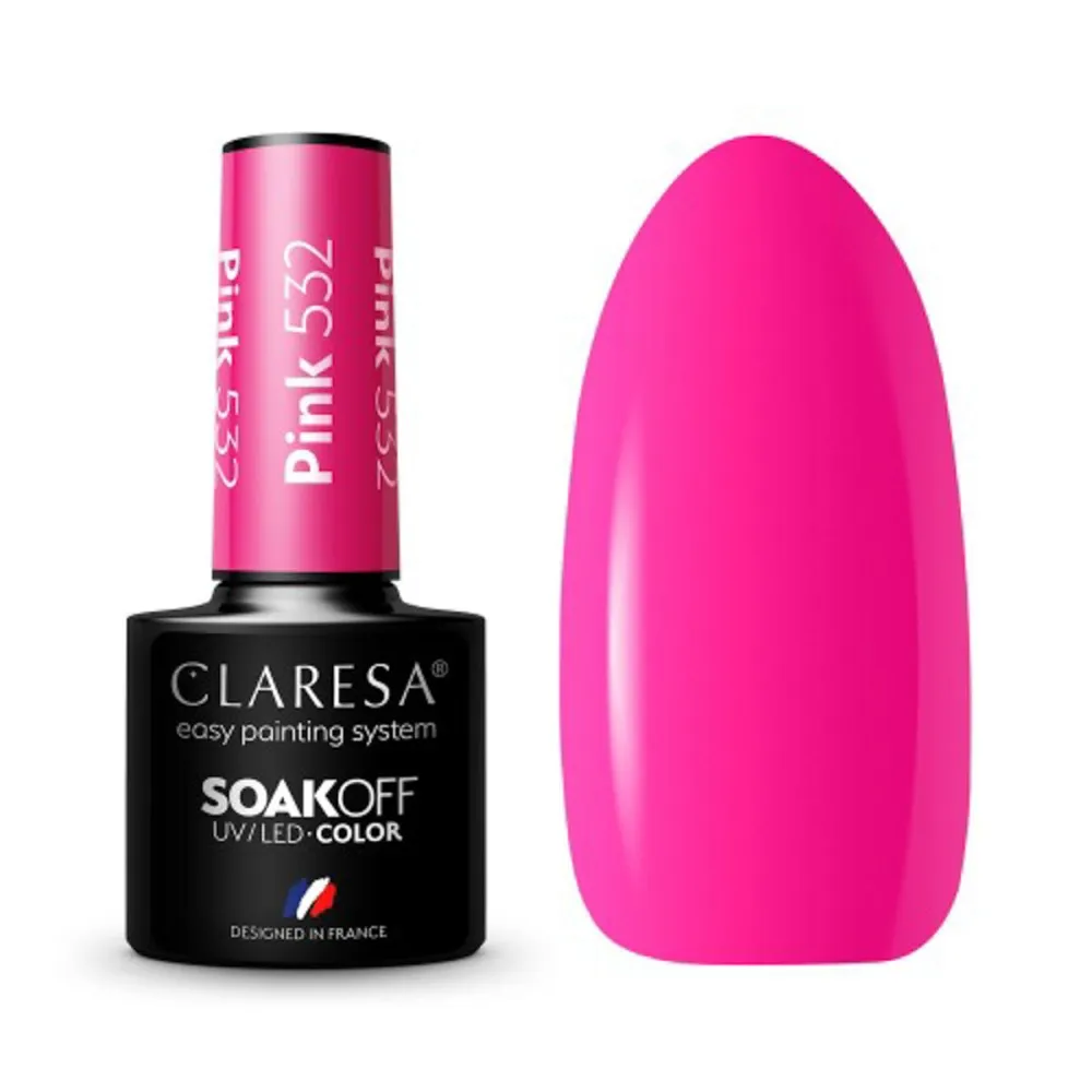 CLARESA PINK 532 - geellakk, 5 ml