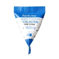 FarmStay Collagen Baking Powder Pore Scrub – näokoorija kollageeniga, 7 ml