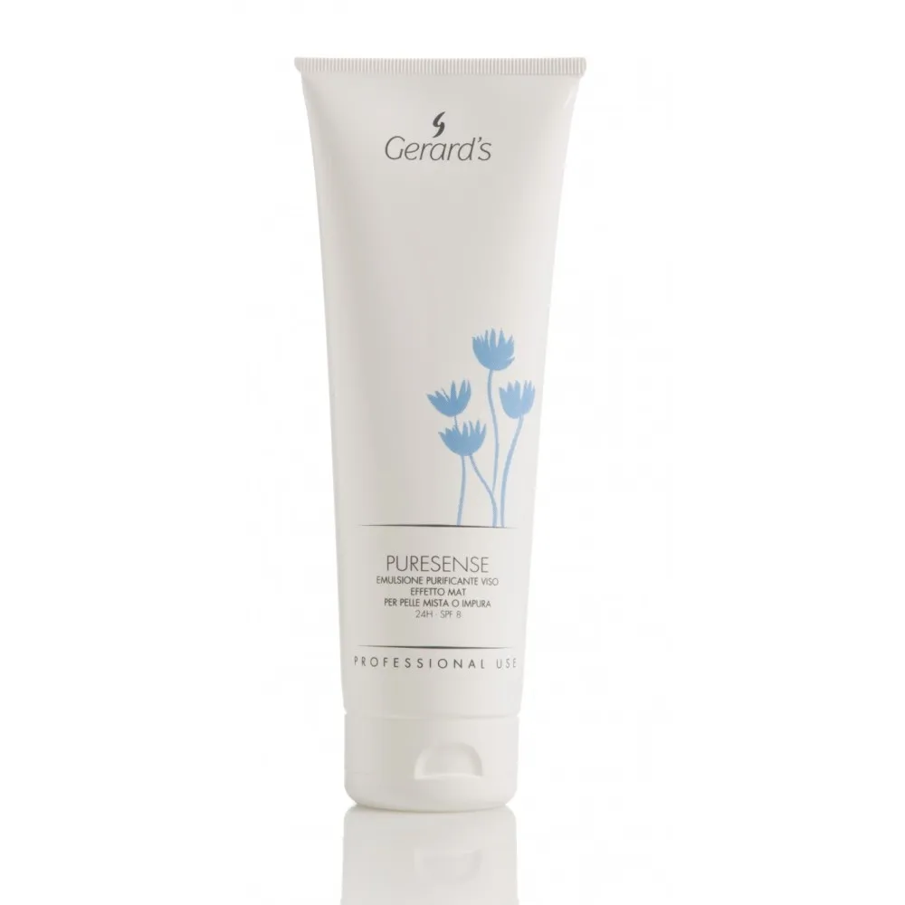 GERARD'S PURESENSE Puhastav ja matistav näoemulsioon kombineeritud või ebapuhtale nahale, 24 h, SPF 8, 250 ml