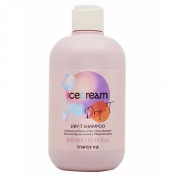 Inebrya Ice Cream Dry-T Shampoo – toitev šampoon kuivadele, sähmistele ja keemiliselt töödeldud juustele, 300 ml