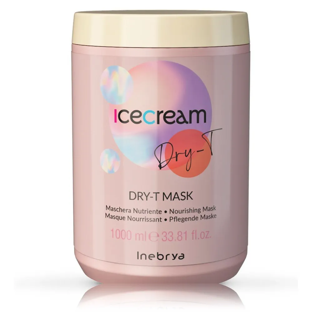 Inebrya Ice Cream Dry-T Mask – toitev juuksemask kuivadele ja kahjustatud juustele, 1000 ml