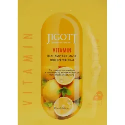 Jigott Vitamin Real Ampoule Mask - kangasmask näole, 27 ml