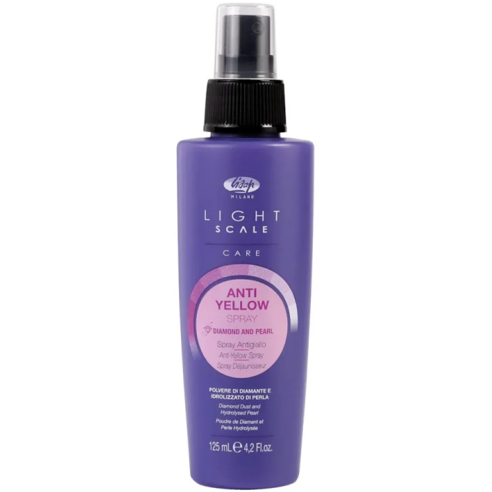 Lisap Milano Anti-yellow Light Scale Spray – spreij blondidele, pleegitatud või loomulikult hallidele juustele, 125 ml