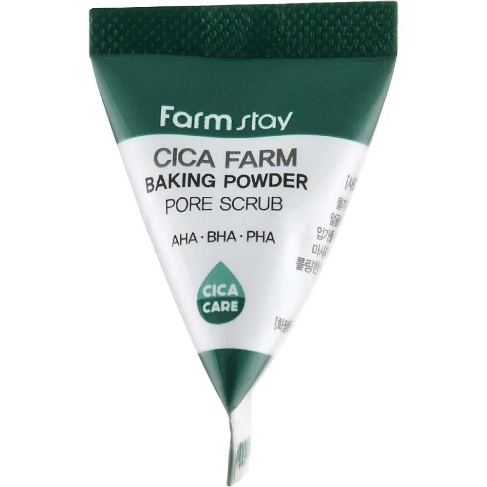 FarmStay Cica Farm Baking Powder Pore Scrub - näokoorija tsentellaekstraktiga, 7 ml