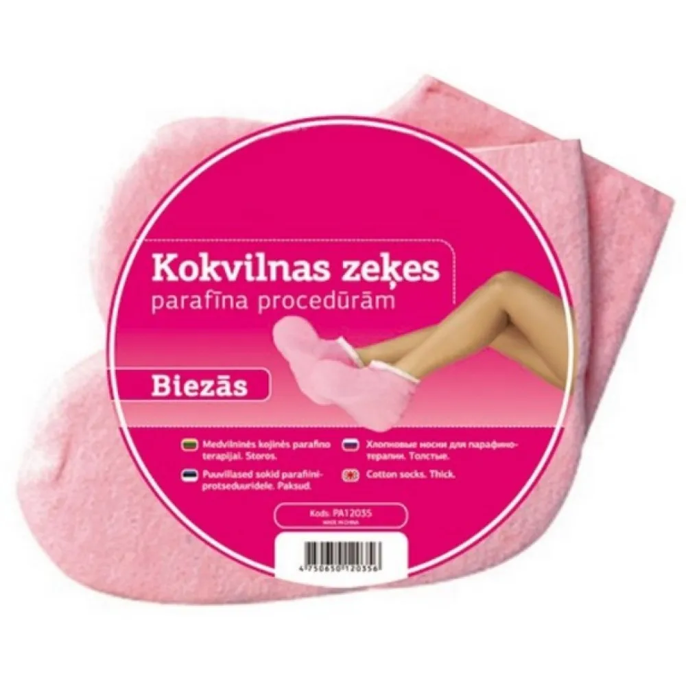 Puuvillased sokid parafiiniteraapiaks, 1 paar