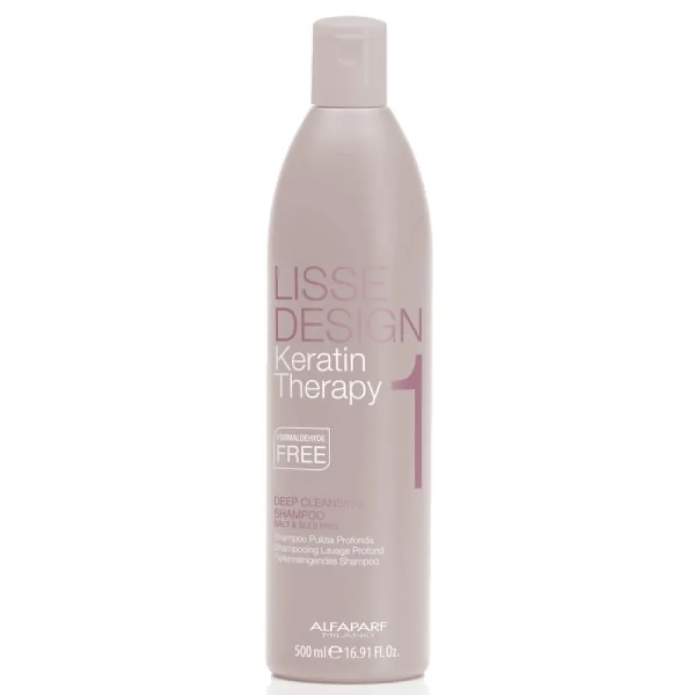 Alfaparf LISSE DESIGN Keratin Therapy DEEP CLEANSING Shampoo Nr.1 - sügavpuhastav šampoon, 500 ml