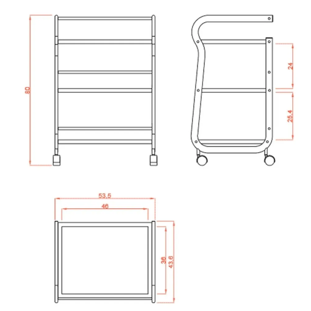 Meistrimehe tööriistakäru 3 riiuliga